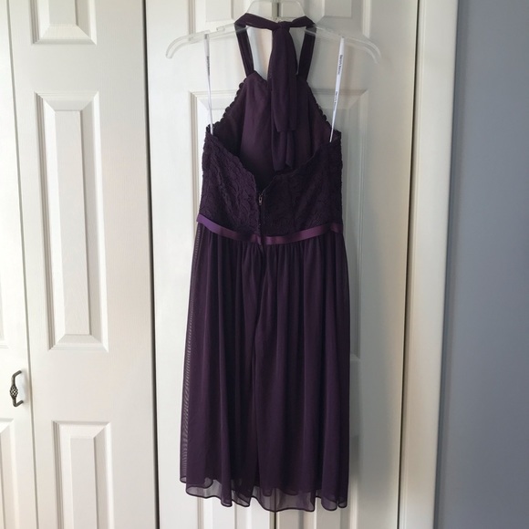 Davids Bridal bridesmaid halter dress size 4 - Picture 3 of 8